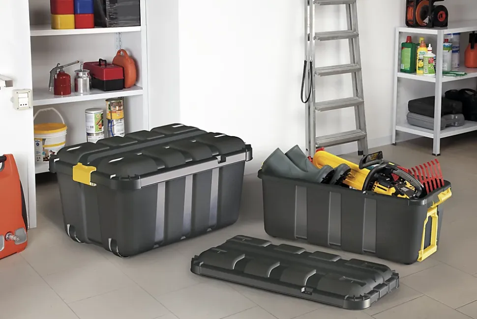 Coffre en plastique Skyda noir 111 L