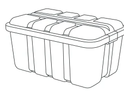Coffre en plastique Skyda noir 149 L