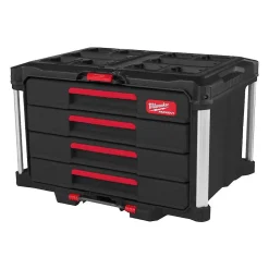 Coffret 4 tiroirs PACKOUT Milwaukee 4932493189 polymère noir 564 x 414 x 363 mm