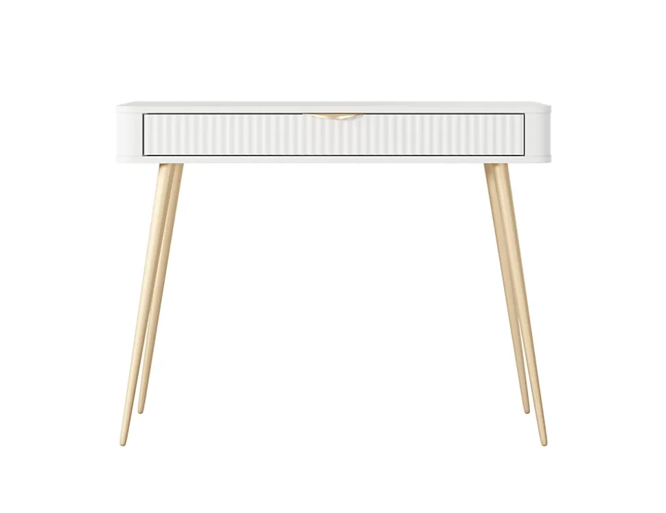 Coiffeuse : Blanc, 100 x 38 x 78 cm