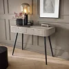 Coiffeuse : cachemire, pieds noir, 103 x 80 x 49 cm