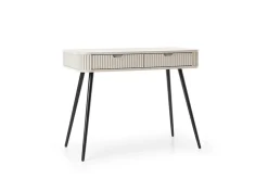 Coiffeuse : cachemire, pieds noir, 103 x 80 x 49 cm