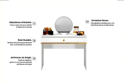 Coiffeuse - H.79 x L.100 x P.40 cm - PRESTIGE