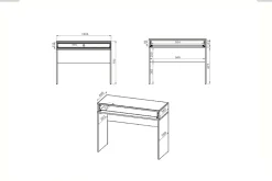 Coiffeuse - H.79 x L.100 x P.40 cm - PRESTIGE