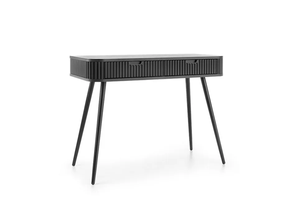 Coiffeuse : noir, pieds noir, 103 x 80 x 49 cm