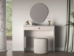 Coiffeuse 1 tiroir grège 92 cm SELGIN