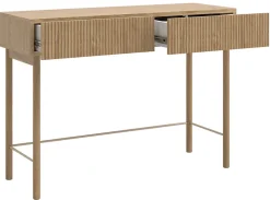 Coiffeuse 1 tiroir sur pied chêne huilé 110 cm NOLIE