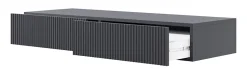 Coiffeuse 1 tiroir suspendue noire 110 cm VELDIO