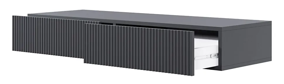 Coiffeuse 1 tiroir suspendue noire 110 cm VELDIO