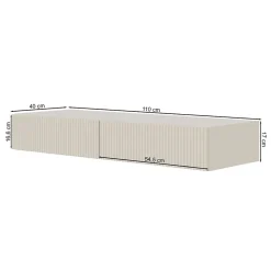 Coiffeuse 1 tiroir suspendue noire 110 cm VELDIO