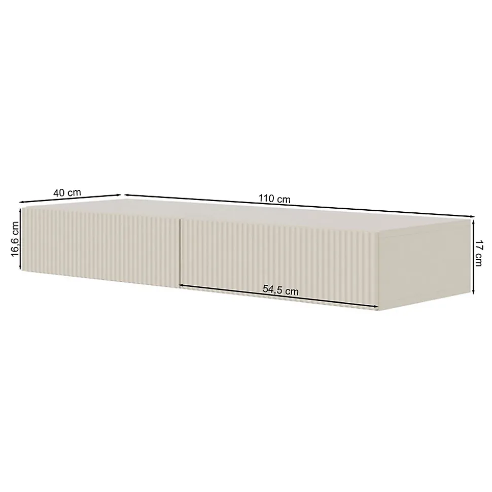 Coiffeuse 1 tiroir suspendue noire 110 cm VELDIO