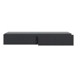 Coiffeuse 1 tiroir suspendue noire 110 cm VELDIO