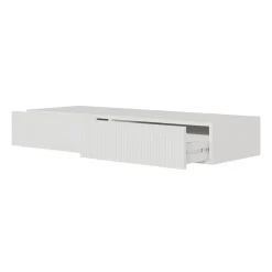 Coiffeuse 1 tiroir suspendue blanche 110 cm VELDIO