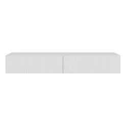 Coiffeuse 1 tiroir suspendue blanche 110 cm VELDIO
