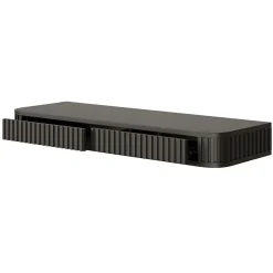Coiffeuse 2 tiroirs suspendue noire 113 cm OVARLO