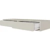 Coiffeuse 2 tiroirs suspendue grège 110 cm WUWU
