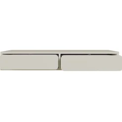 Coiffeuse 2 tiroirs suspendue grège 110 cm WUWU