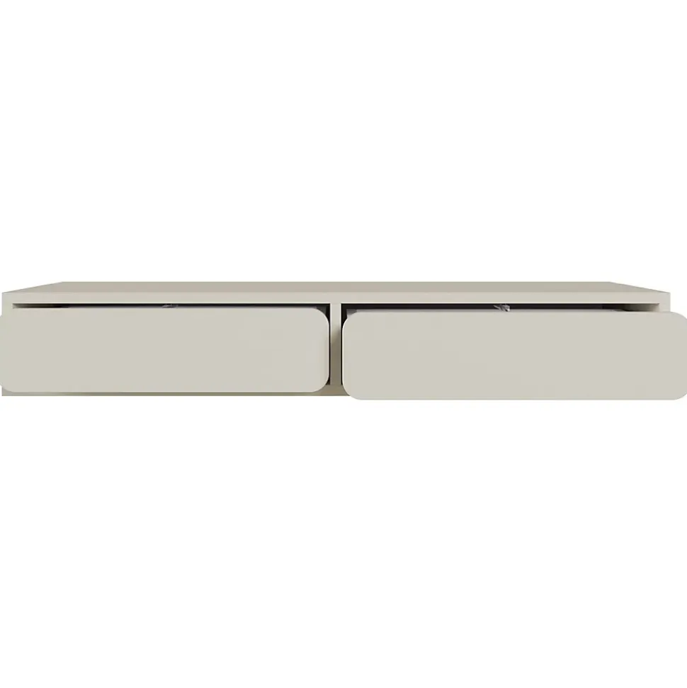Coiffeuse 2 tiroirs suspendue grège 110 cm WUWU