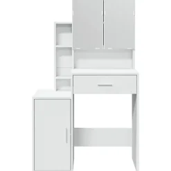 Coiffeuse avec armoire blanc 80x35x132 cm