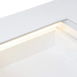 Coiffeuse avec éclairage LED Blanc 92 cm+ 6 Tiroir