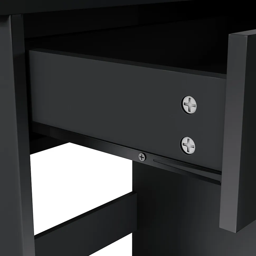 Coiffeuse avec LED Miroir SIRHONA Noir 70x40x140cm Table de Maquillage avec Grands Tiroirs et étagères