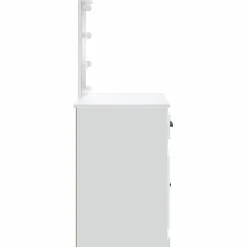 Coiffeuse avec lumières LED blanc 90x42x132,5 cm