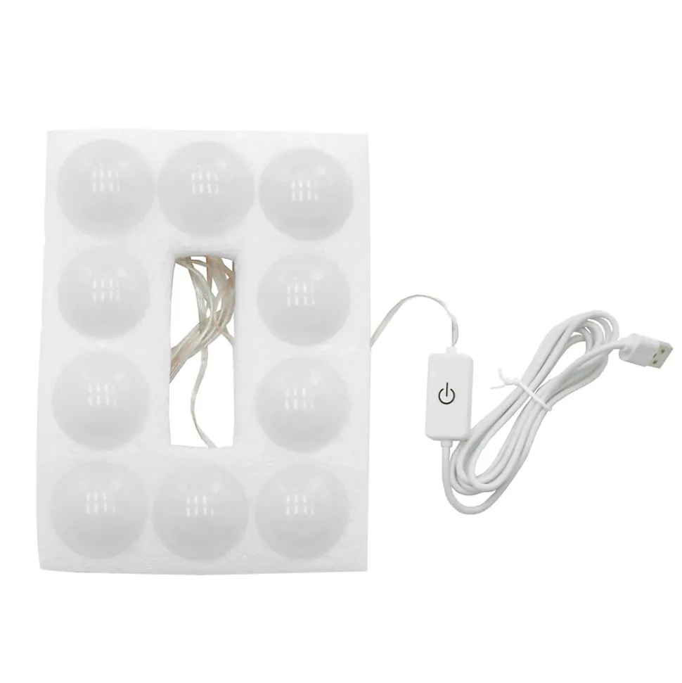 Coiffeuse avec miroir et LED table de maquillage MDF avec 2 tiroirs 80x40x140 cm