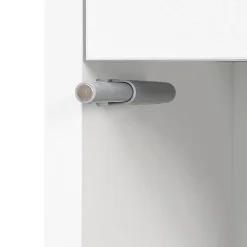 Coiffeuse avec Miroir LED - Table de Maquillage Moderne avec 3 Tiroirs et 1 Porte - Panneau de Particules - Blanc - 100x40x124 cm