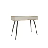Coiffeuse, beige, pieds noirs, 102 x 79 x 50 cm