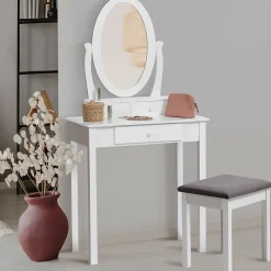 Coiffeuse BETTY avec miroir et tabouret