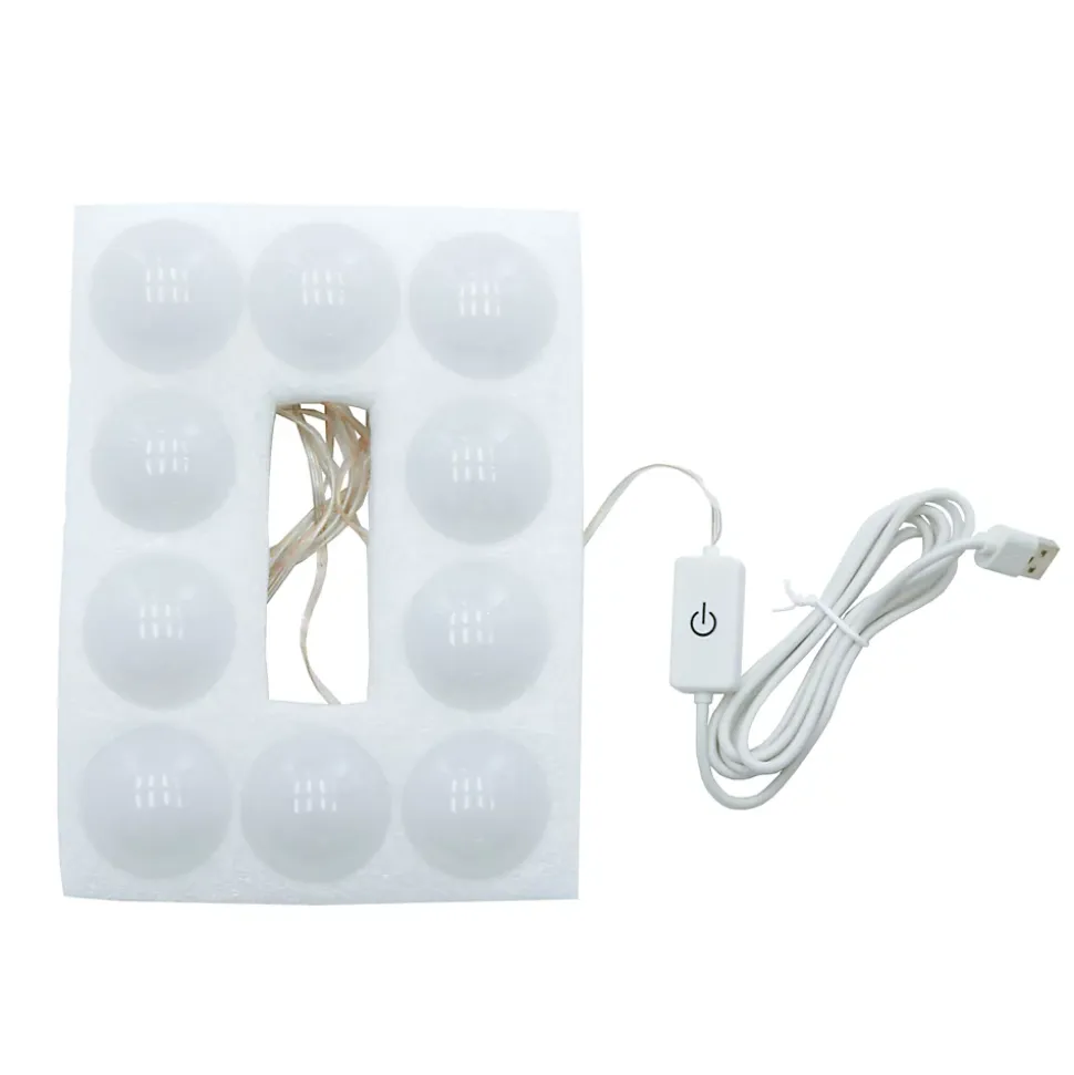 Coiffeuse blanche ML-Design avec éclairage LED miroir tiroir 3 compartiments de rangement bois MDF
