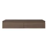 Coiffeuse bureau 2 tiroirs noyer du Wisconsin 120 cm BEMMI