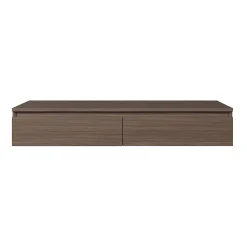 Coiffeuse bureau 2 tiroirs noyer du Wisconsin 120 cm BEMMI