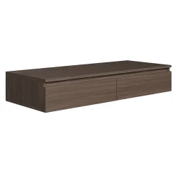 Coiffeuse bureau 2 tiroirs noyer du Wisconsin 120 cm BEMMI