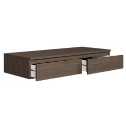 Coiffeuse bureau 2 tiroirs noyer du Wisconsin 120 cm BEMMI