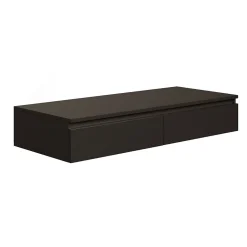 Coiffeuse bureau 2 tiroirs noire 120 cm BEMMI