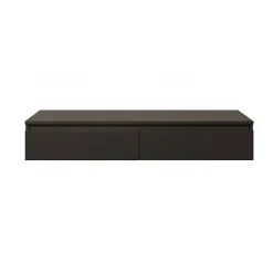 Coiffeuse bureau 2 tiroirs noire 120 cm BEMMI