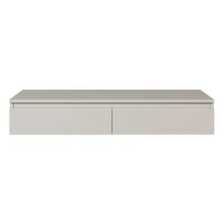 Coiffeuse bureau 2 tiroirs grège 120 cm BEMMI