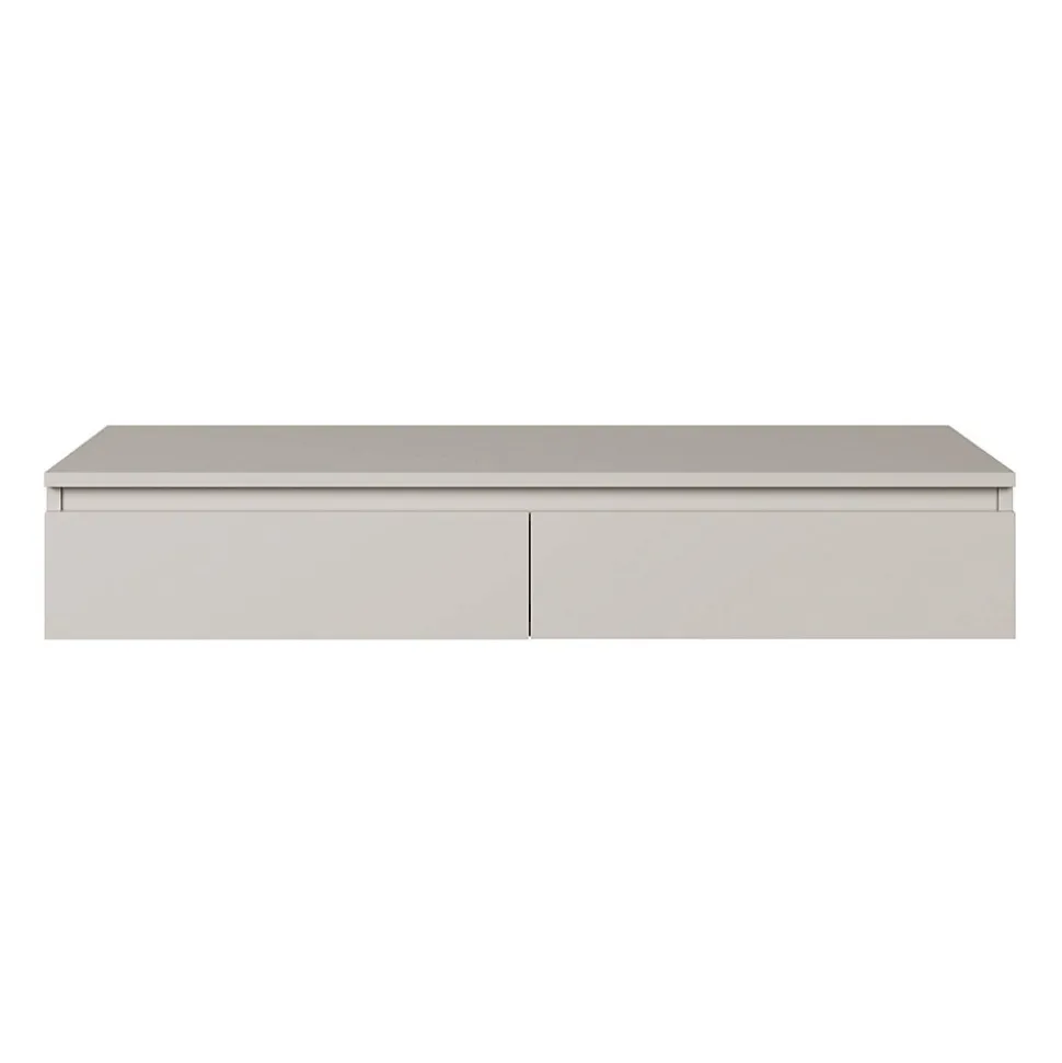 Coiffeuse bureau 2 tiroirs grège 120 cm BEMMI