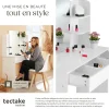 Coiffeuse CAMILLE avec miroir et rangements au look moderne