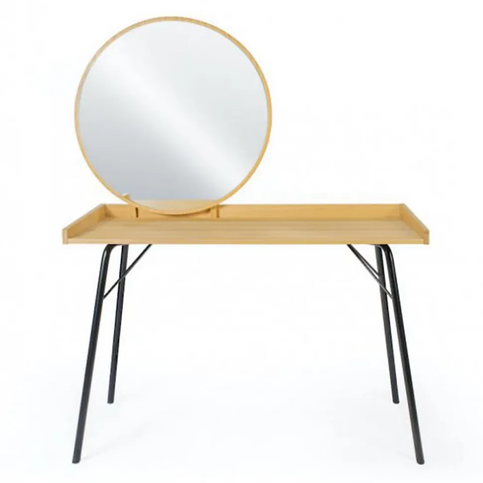 Coiffeuse Design en Bois "Rayburn" 115cm Naturel