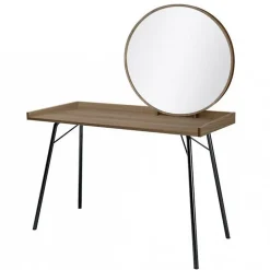 Coiffeuse Design en Bois "Rayburn" 115cm Marron