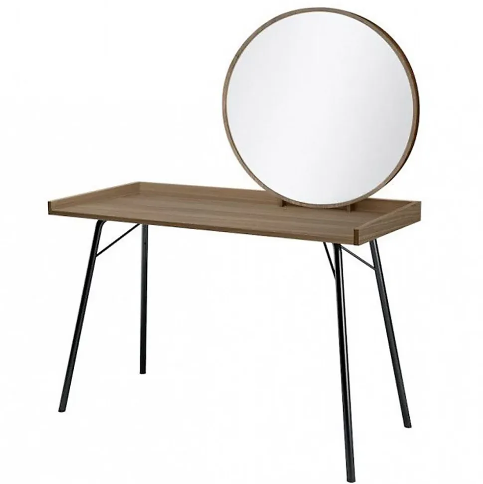 Coiffeuse Design en Bois "Rayburn" 115cm Marron