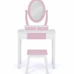Coiffeuse enfant BETTANY avec miroir et tabouret