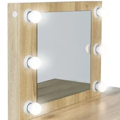 Coiffeuse LOUISA design industriel avec miroir LED