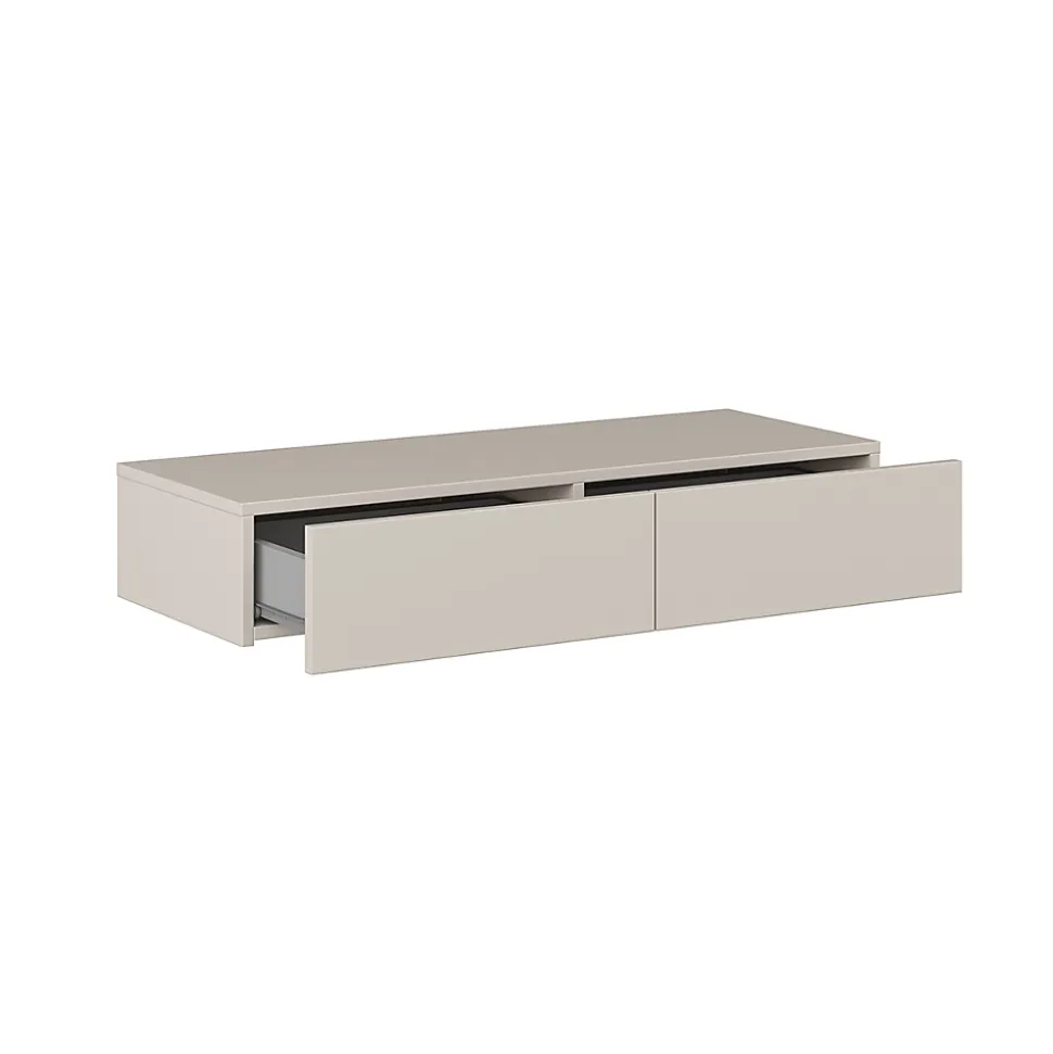 Coiffeuse murale 2 tiroirs Berenice Cachemire