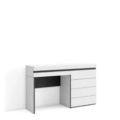 Coiffeuse 127x35x75cm avec tiroir commode buffet couleur blanc