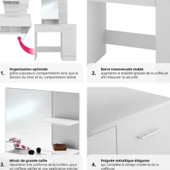 Coiffeuse ZOE moderne au look moderne