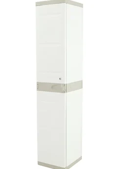 Colonne / Meuble de rangement intérieur/extérieur coloris beige - Longueur 44 x Profondeur 35 x Hauteur 176 cm
