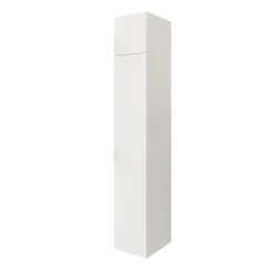 Colonne de rangement blanche GoodHome Atomia avec portes battantes H. 187,5 x L. 37,5 x P. 47 cm